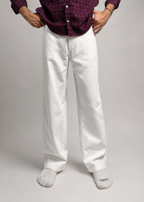 Classic White Relaxed-Fit Pant