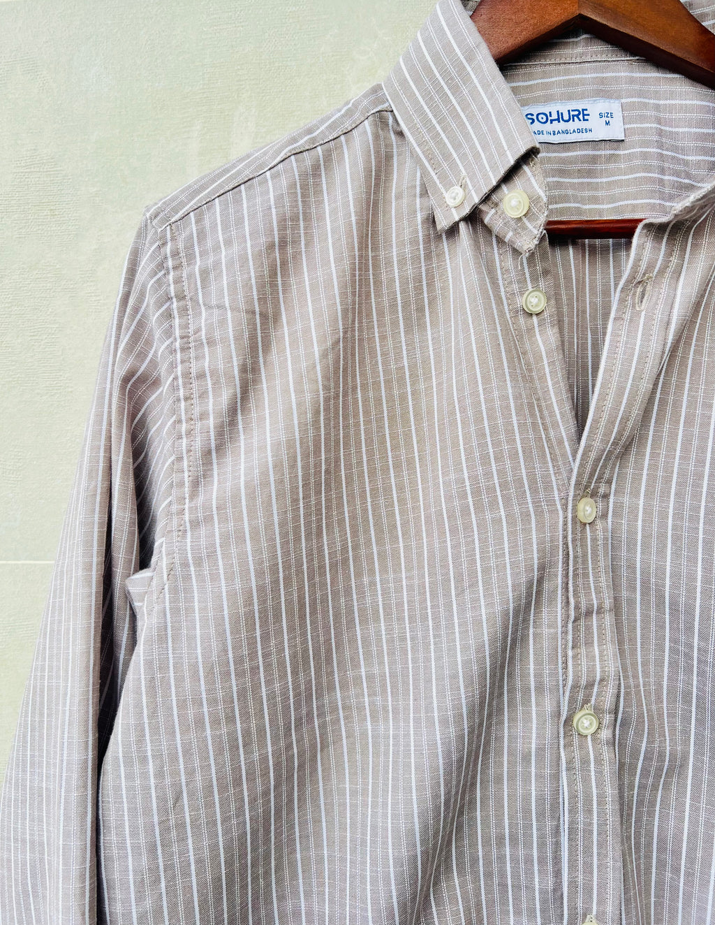 Beige Striped Shirt