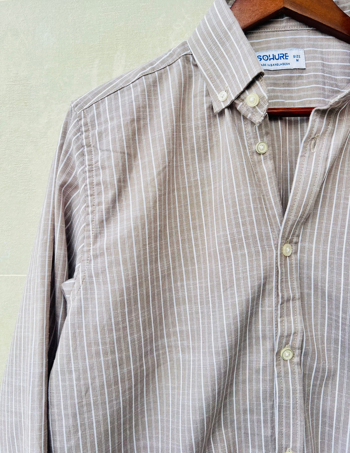 Beige Striped Shirt