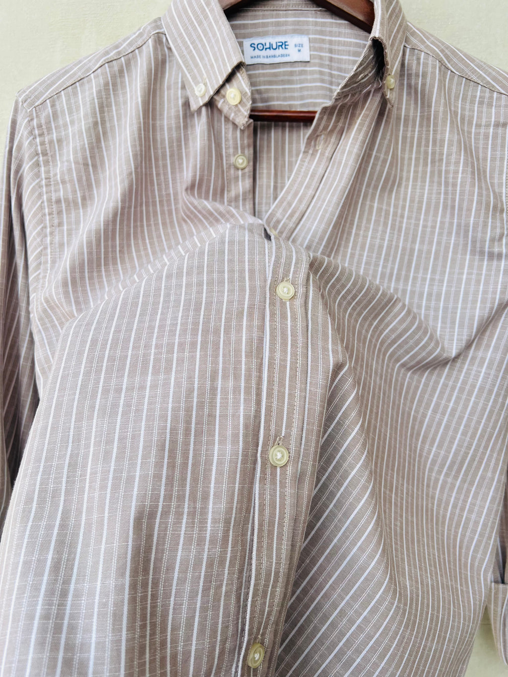 Beige Striped Shirt
