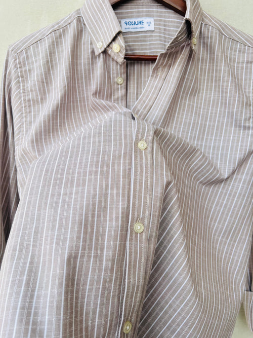 Beige Striped Shirt